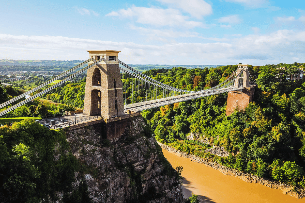 Photo of the iconic Clifton Bridge in Bristol.