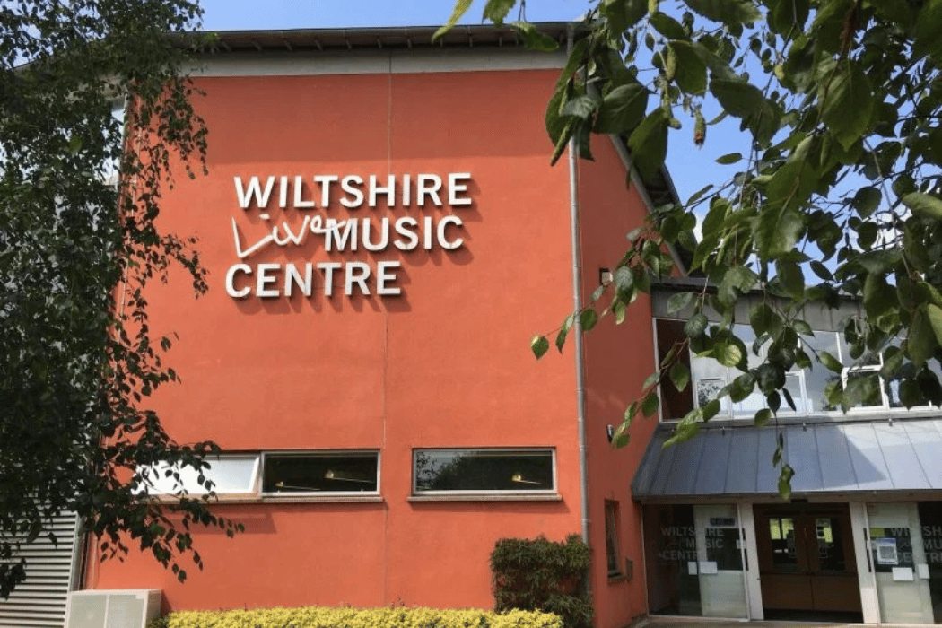 Photo of the exterior of the Wiltshire Music Centre.