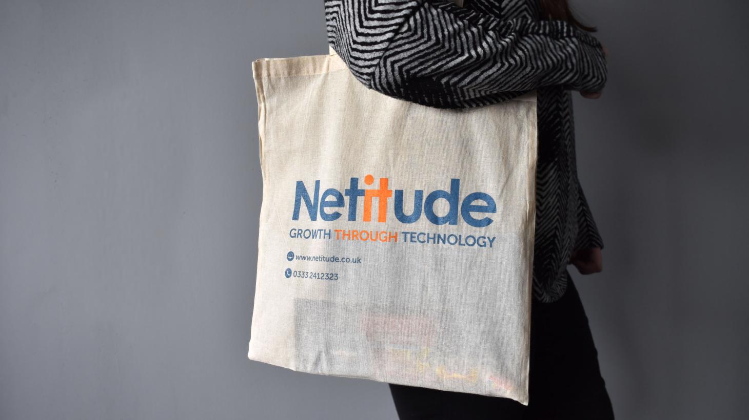 Our Netitude goodie bag for onboarding new clients