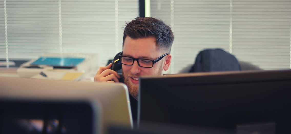 staff member on the phone