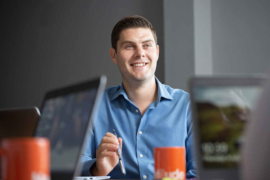 Virtual IT Director in a meeting with colleagues not need in pictures