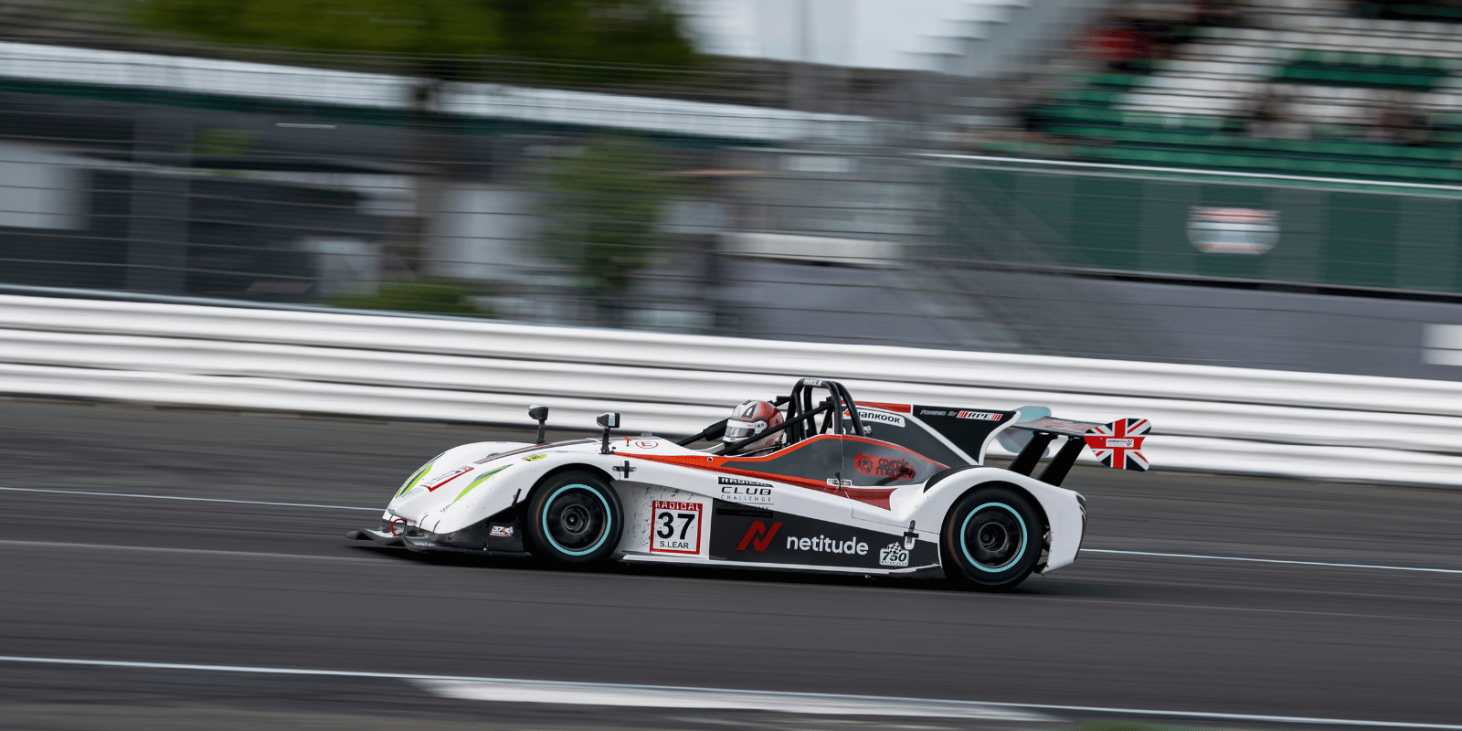 Netitude-branded Radical SR1 racecar competing in the Radical Club Challenge