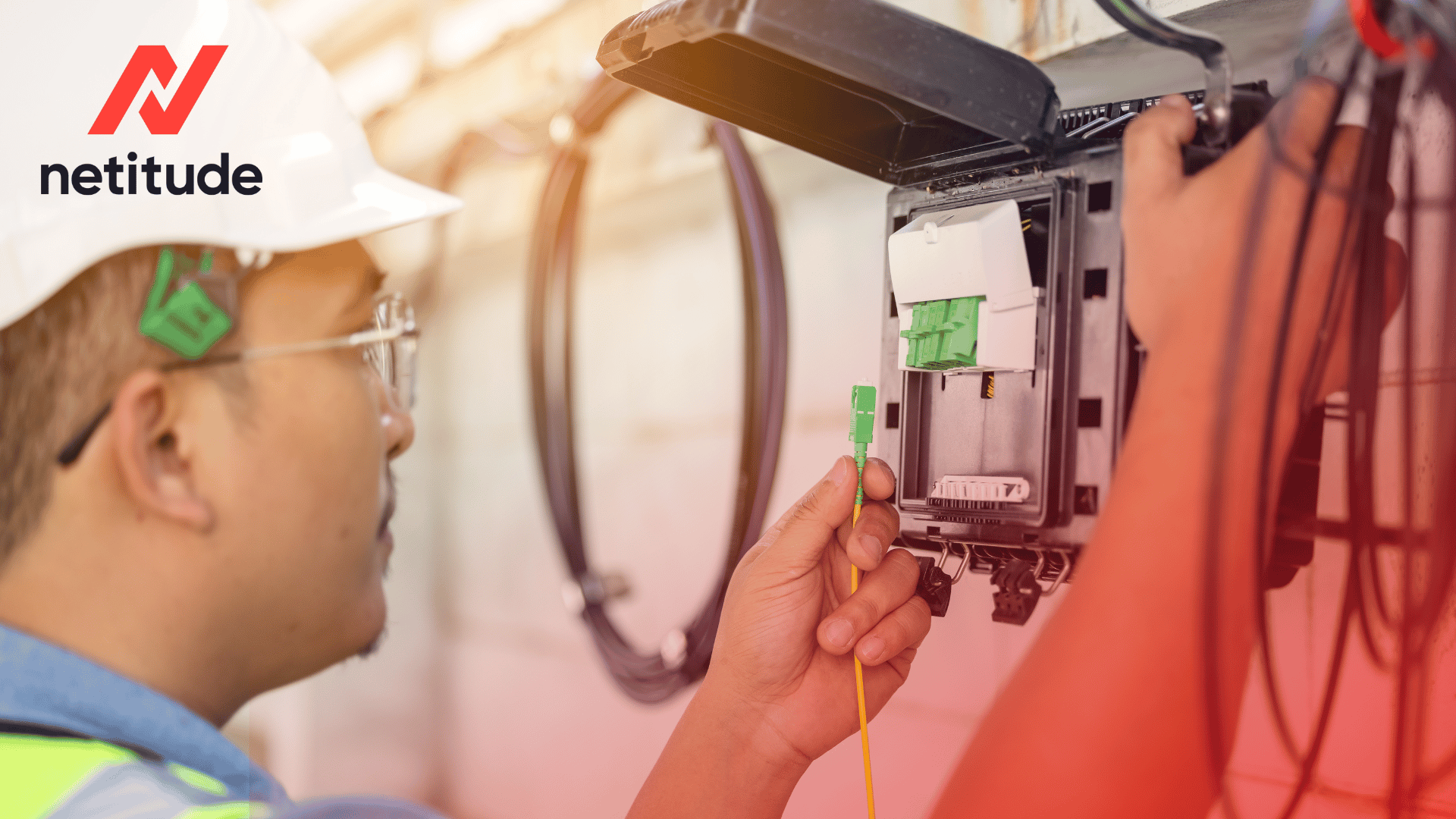 Engineer fitting a leased-line